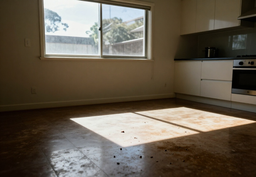 Rodent infestation in Edensor Park garage before treatment